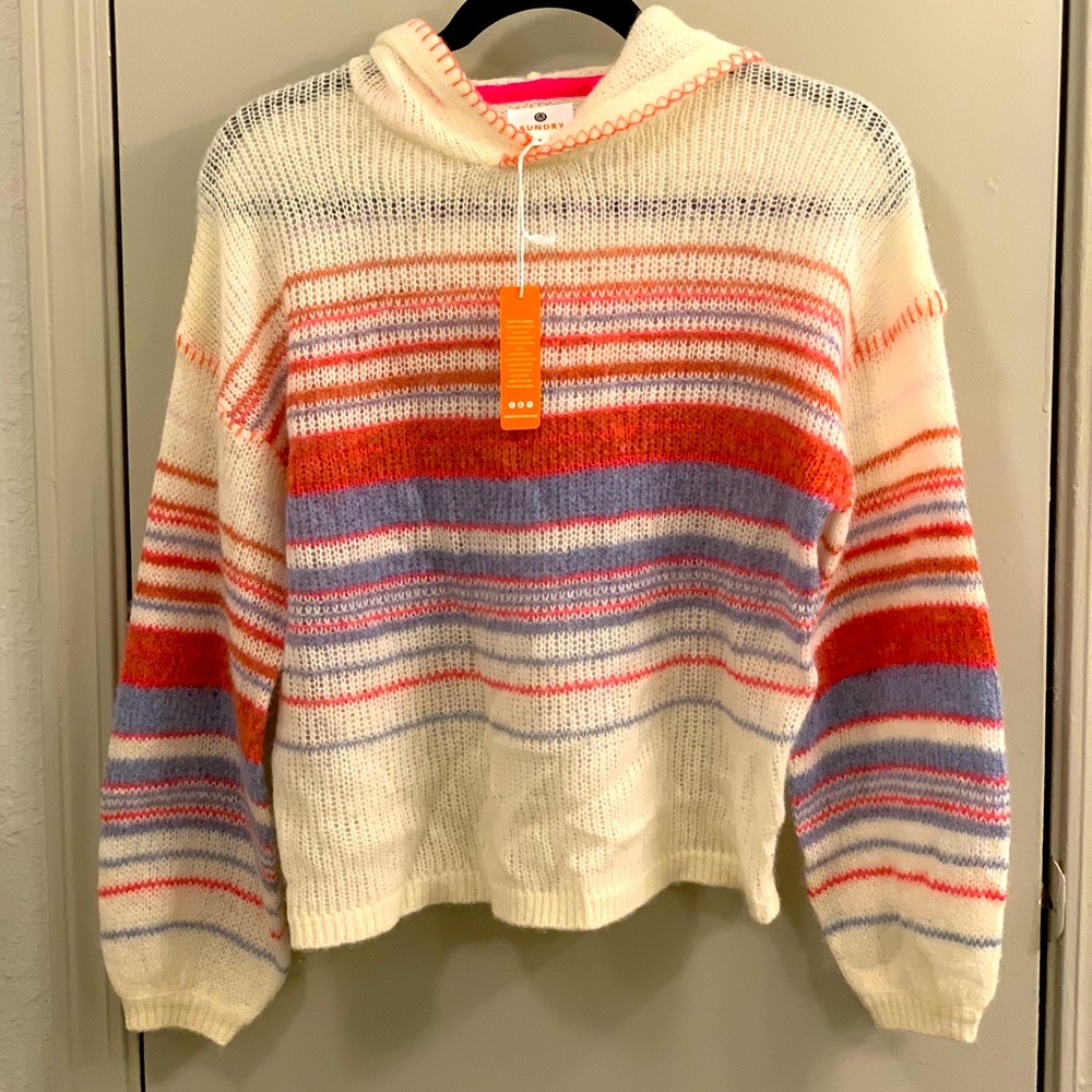 New With Tags! Sundry Light Colorful Sweater Size 0